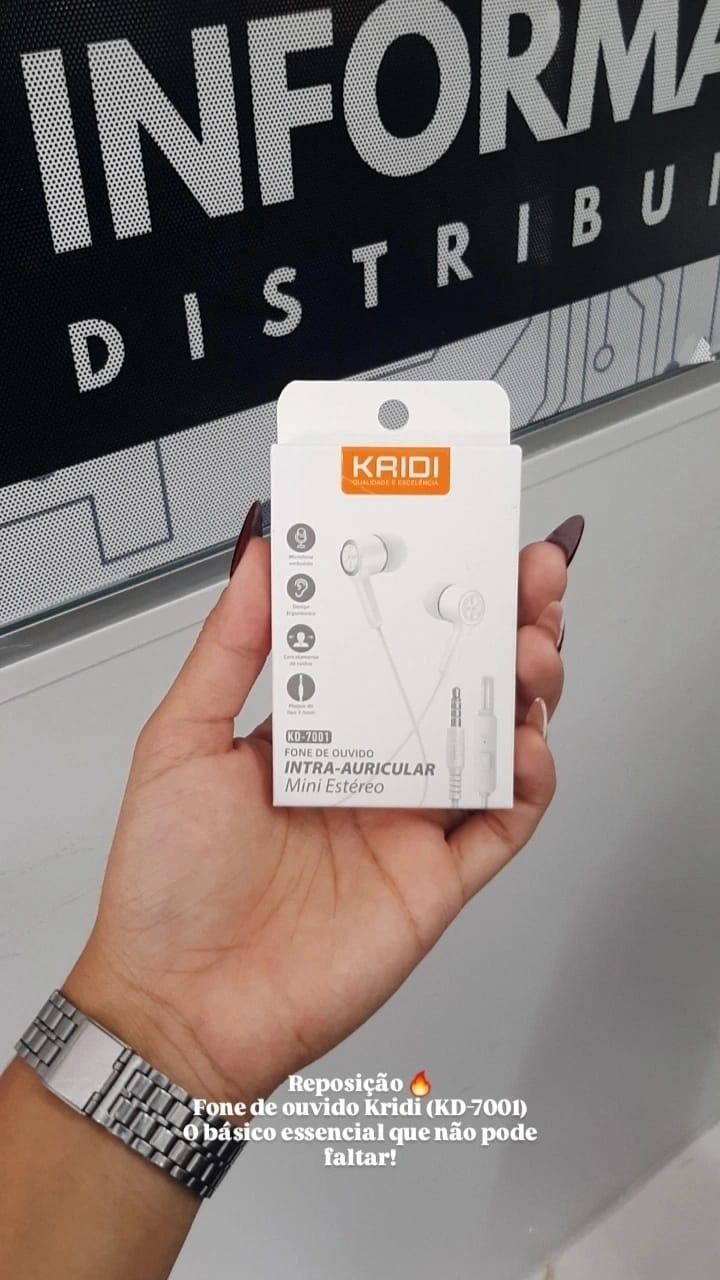 Fone de ouvido Kridi KD-7001