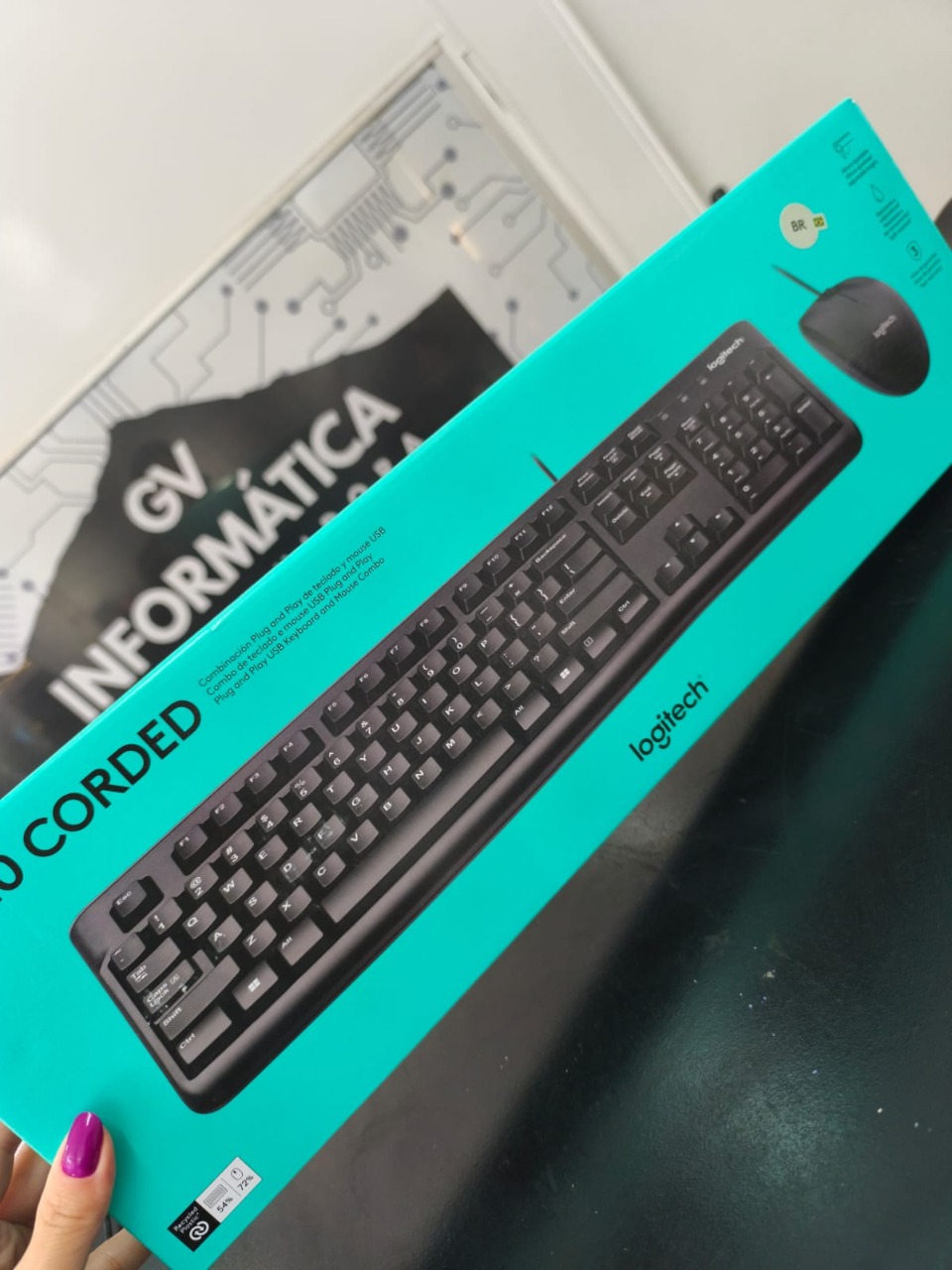 Kit teclado e mouse Logitech